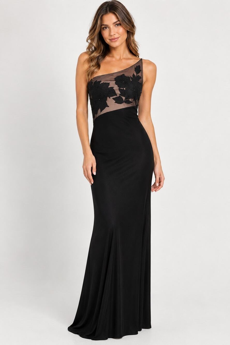 BCBG MAX AZRIA Y2K Black Maxi Dress Small Evening Party